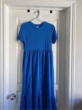 Only Woman’s Royal Blue Short-Sleeve Tiered Dress